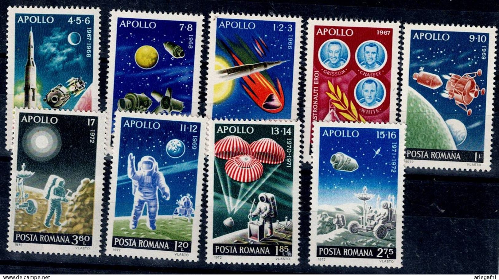 ROMANIA  1972 SPACE MI No 3069-77  MNH VF!! - Neufs
