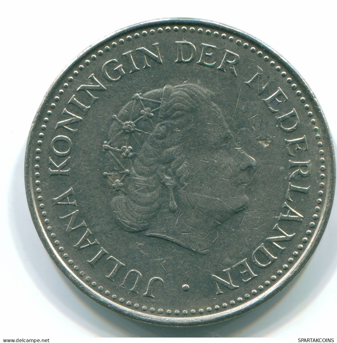 1 GULDEN 1971 ANTILLES NÉERLANDAISES Nickel Colonial Pièce #S11987.F.A - Antilles Néerlandaises