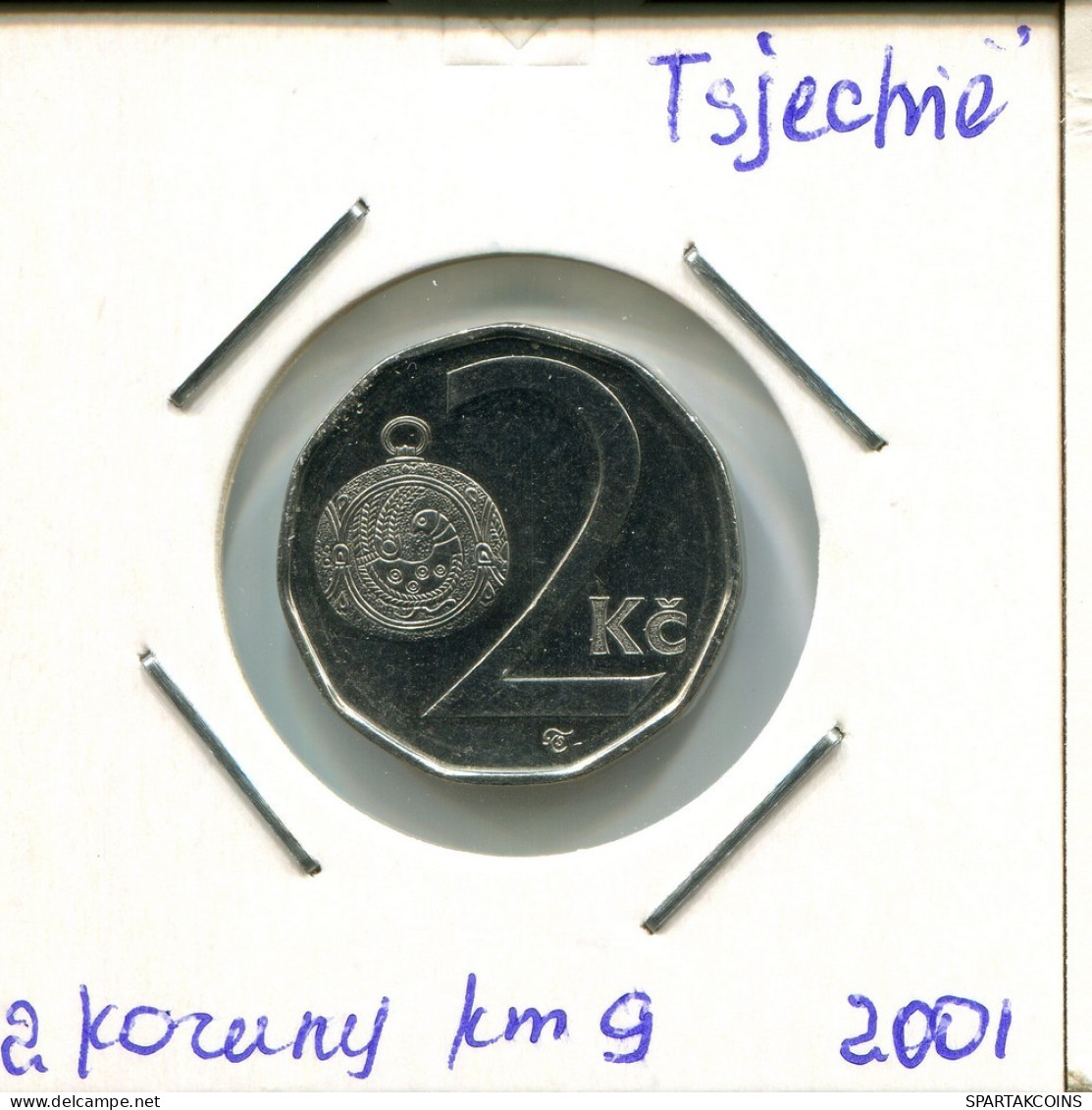 2 KORUN 2001 CZECH REPUBLIC Coin #AP758.2.U.A - Repubblica Ceca