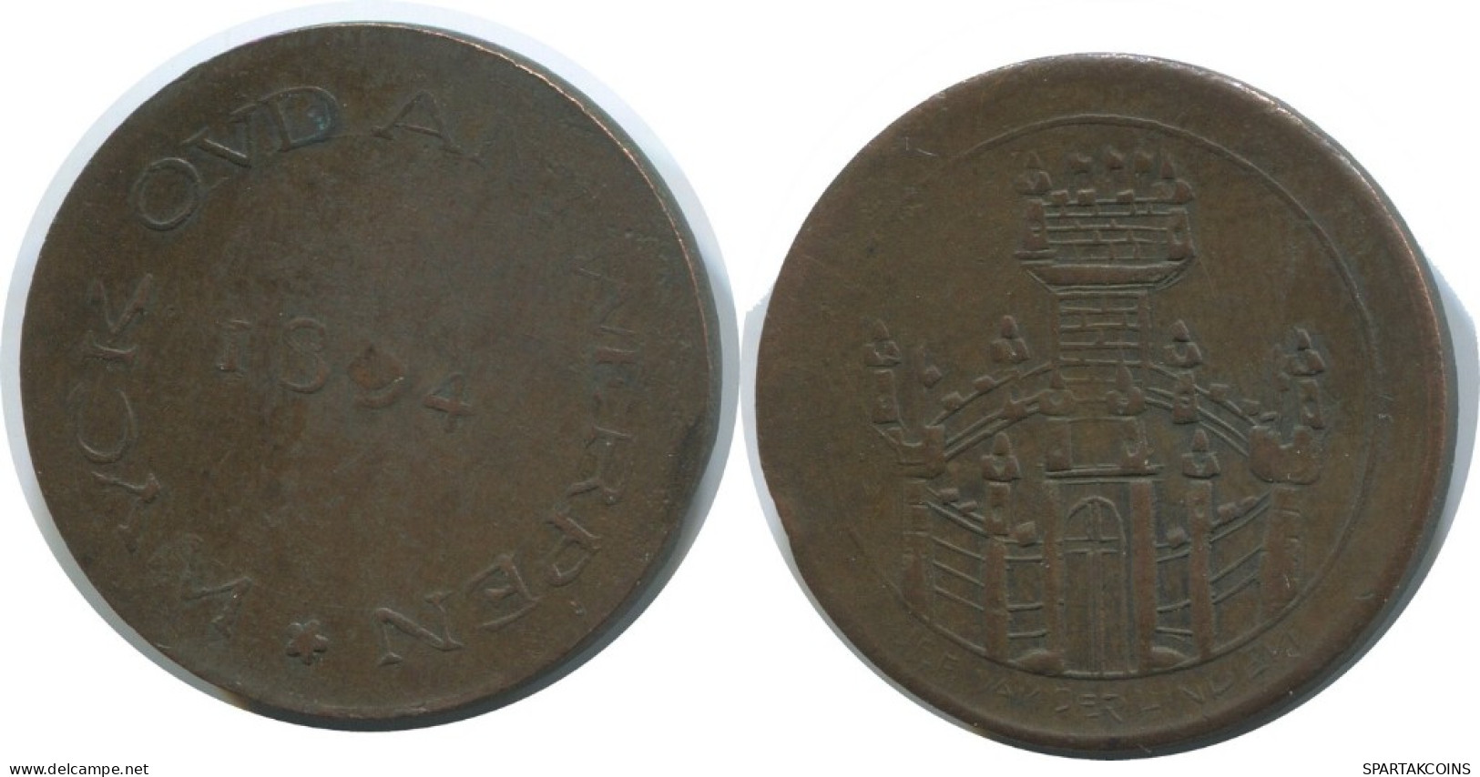 1894 BELGIEN BELGIUM Münze MEDAL #AE734.16.D.A - Andere & Zonder Classificatie