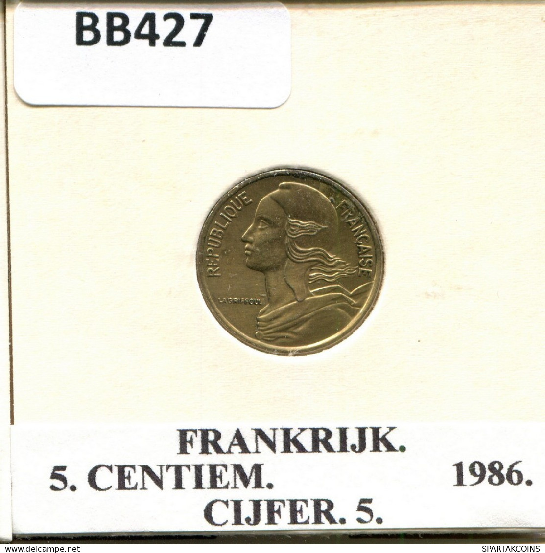 5 CENTIMES 1986 FRANCIA FRANCE Moneda #BB427.E.A - 5 Centimes