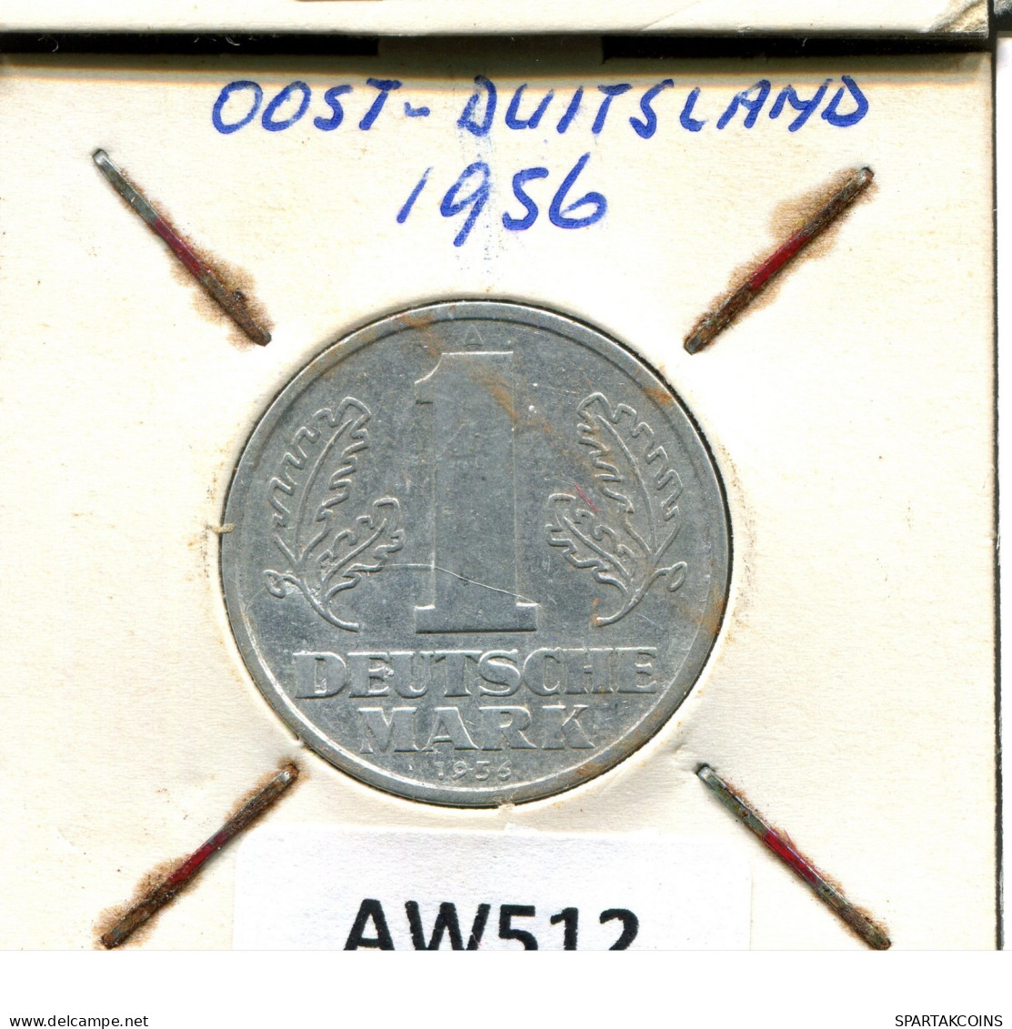 1 DM 1956 A DDR EAST ALEMANIA Moneda GERMANY #AW512.E.A - 1 Marco