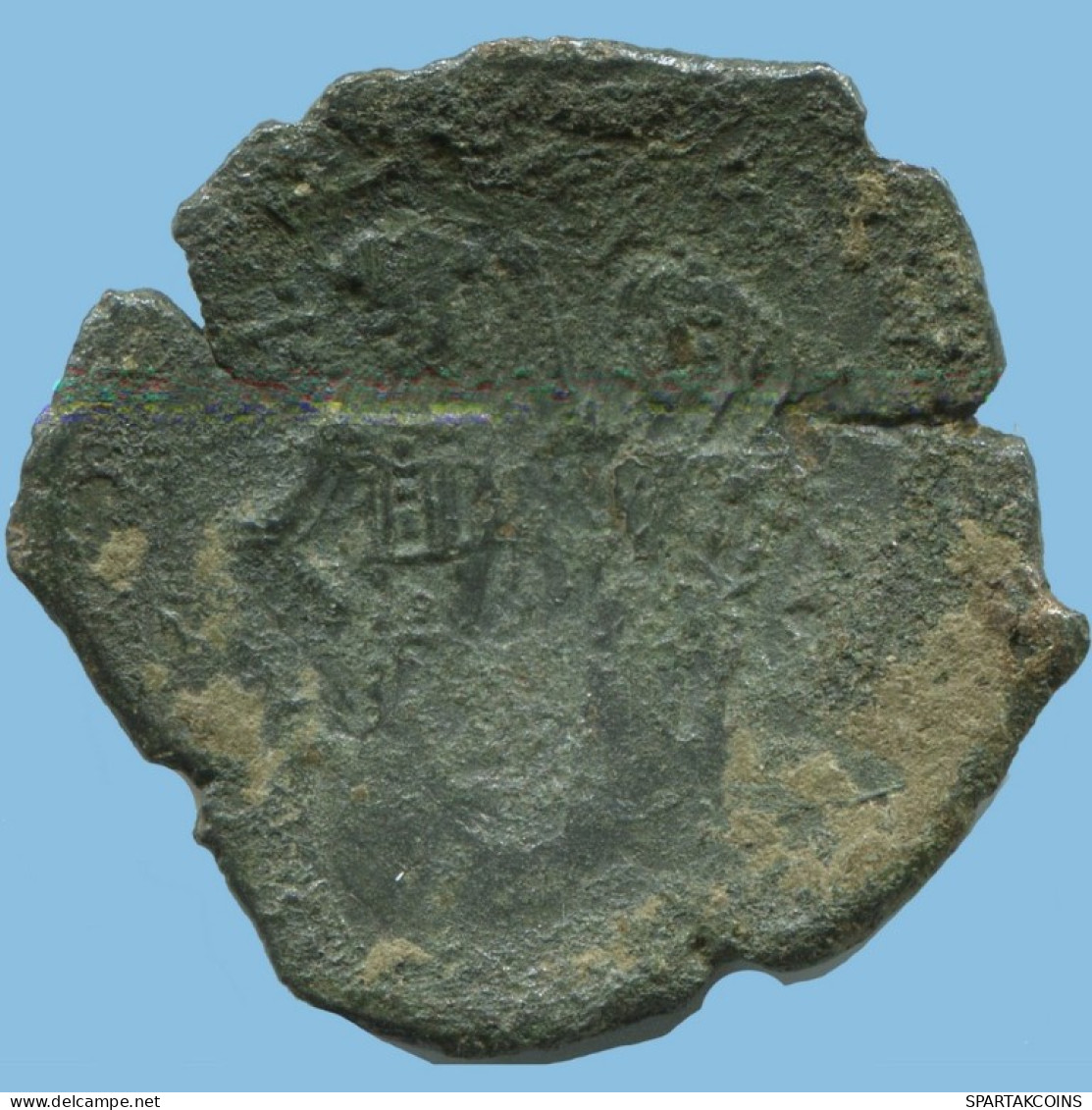 Auténtico Original Antiguo BYZANTINE IMPERIO Trachy Moneda 3g/26mm #AG586.4.E.A - Bizantinas
