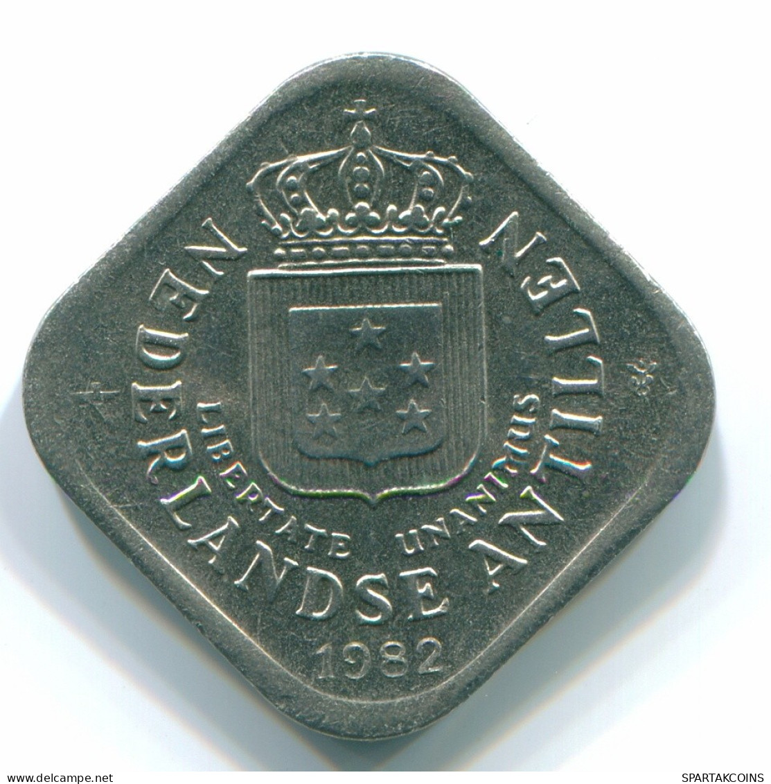 5 CENTS 1982 ANTILLES NÉERLANDAISES Nickel Colonial Pièce #S12361.F.A - Niederländische Antillen