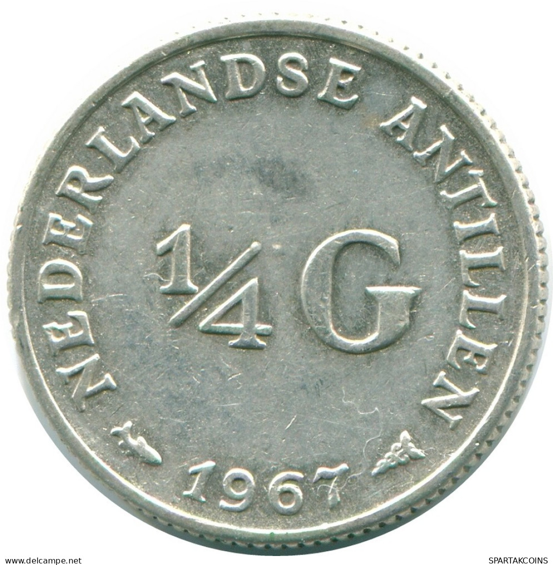 1/4 GULDEN 1967 NETHERLANDS ANTILLES SILVER Colonial Coin #NL11470.4.U.A - Antilles Néerlandaises