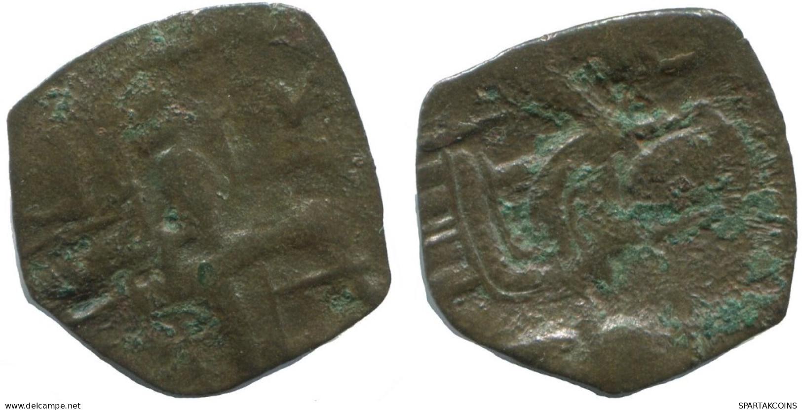 Authentique Original Antique BYZANTIN EMPIRE Pièce 0.9g/19mm #AG734.4.F.A - Byzantinische Münzen