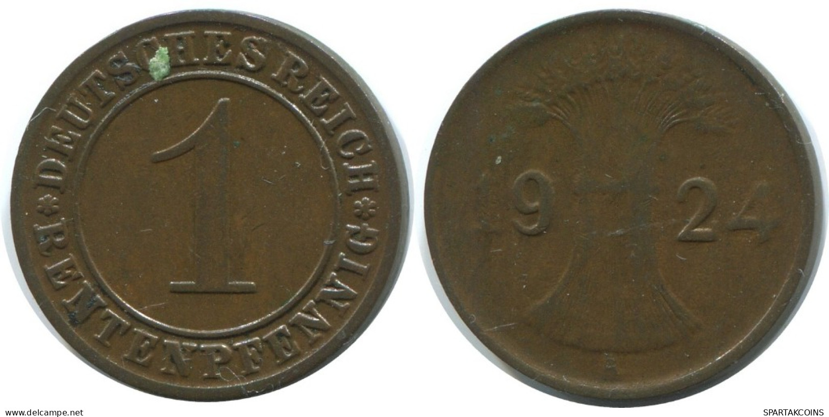1 RENTENPFENNIG 1924 A ALLEMAGNE Pièce GERMANY #AE199.F.A - 1 Rentenpfennig & 1 Reichspfennig