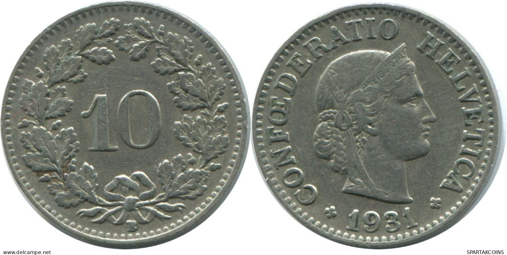 10 RAPPEN 1931 B SWITZERLAND Coin HELVETIA #AD945.2.U.A - Otros & Sin Clasificación