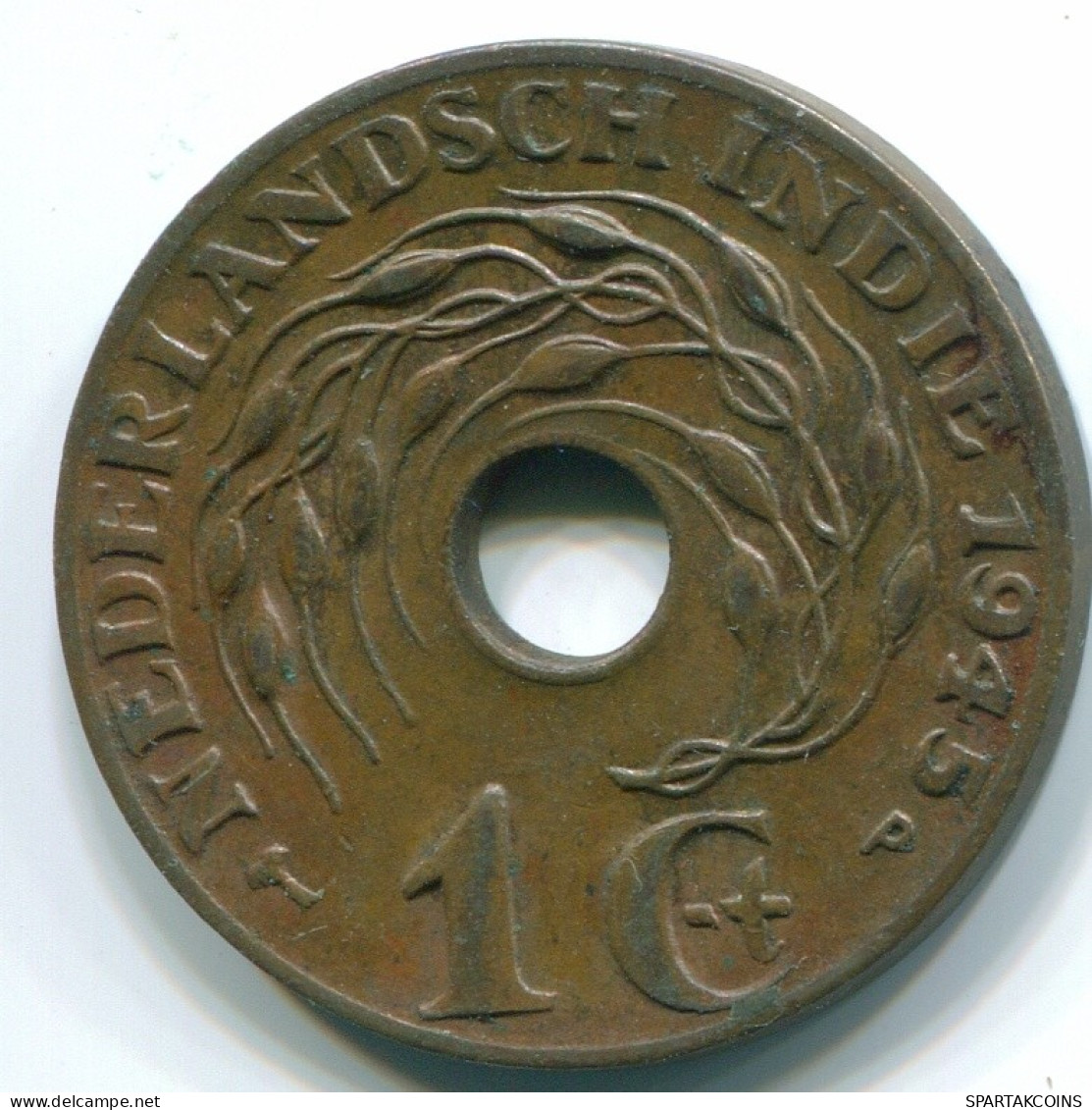 1 CENT 1945 P NIEDERLANDE OSTINDIEN INDONESISCH Koloniale Münze #S10427.D.A - Indes Néerlandaises