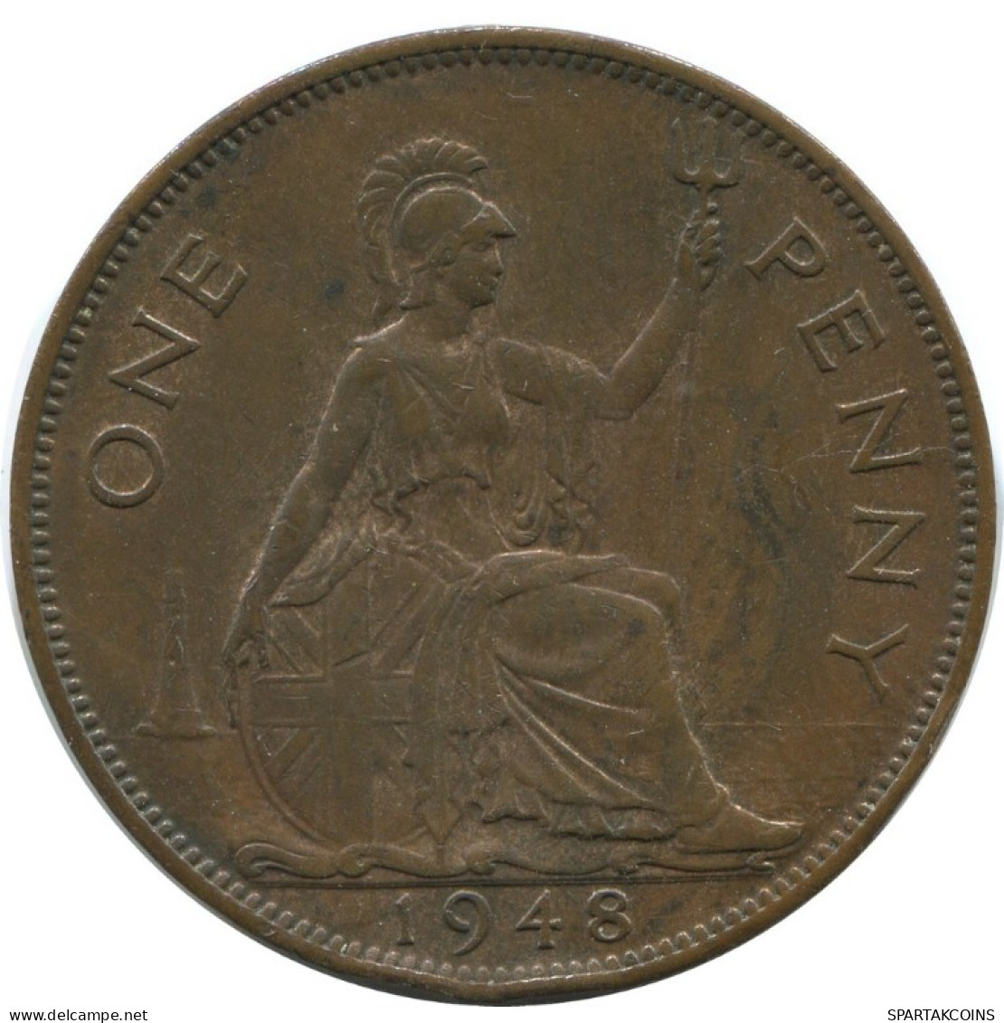 PENNY 1948 UK GROßBRITANNIEN GREAT BRITAIN Münze #AG896.1.D.A - D. 1 Penny
