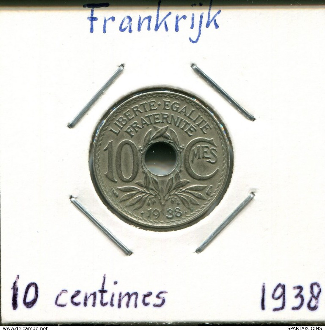 10 CENTIMES 1938 FRANCIA FRANCE Moneda #AM109.E.A - 10 Centimes