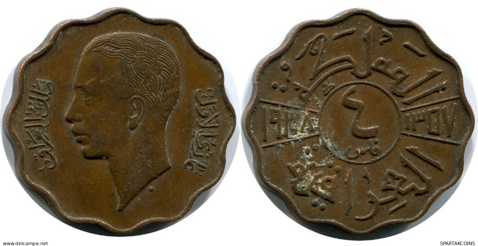 4 FILS 1938 IRAQ Islamic Coin #AK083.U.A - Iraq