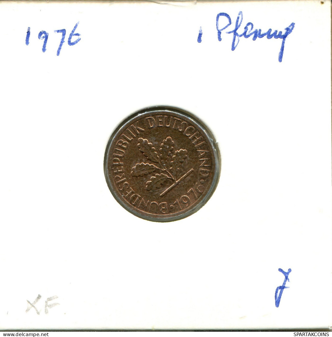 1 PFENNIG 1976 J BRD ALLEMAGNE Pièce GERMANY #DB061.F.A - 1 Pfennig