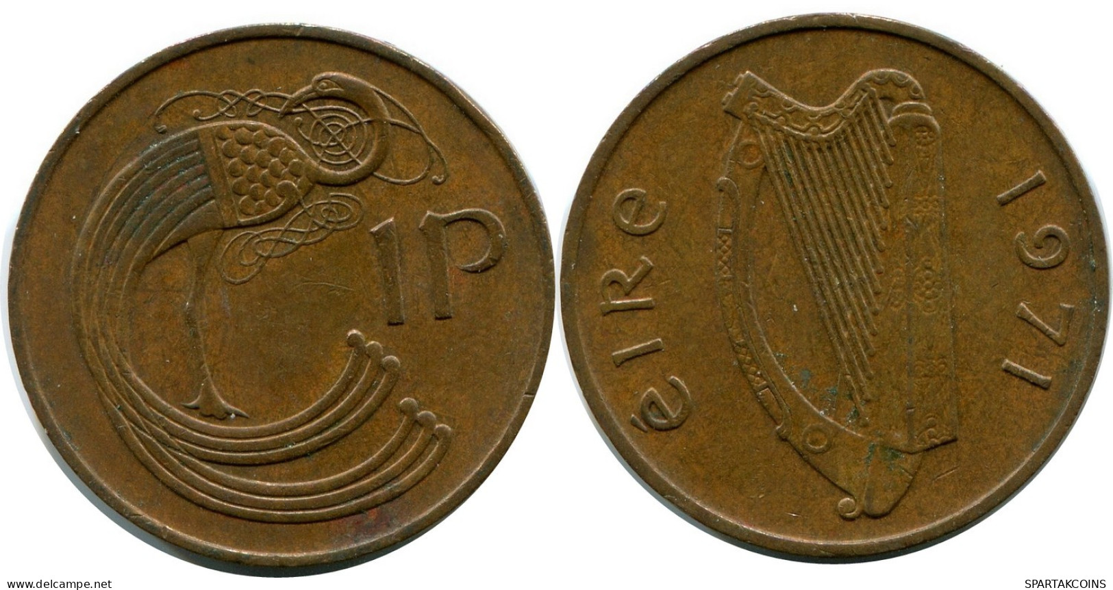 1 PENNY 1971 IRELAND Coin #AY258.2.U.A - Ierland