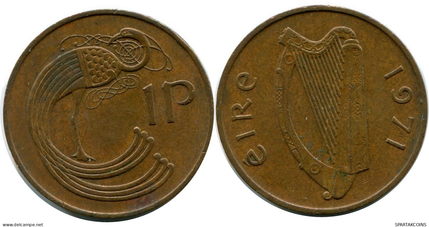 1 PENNY 1971 IRELAND Coin #AY258.2.U.A - Ireland