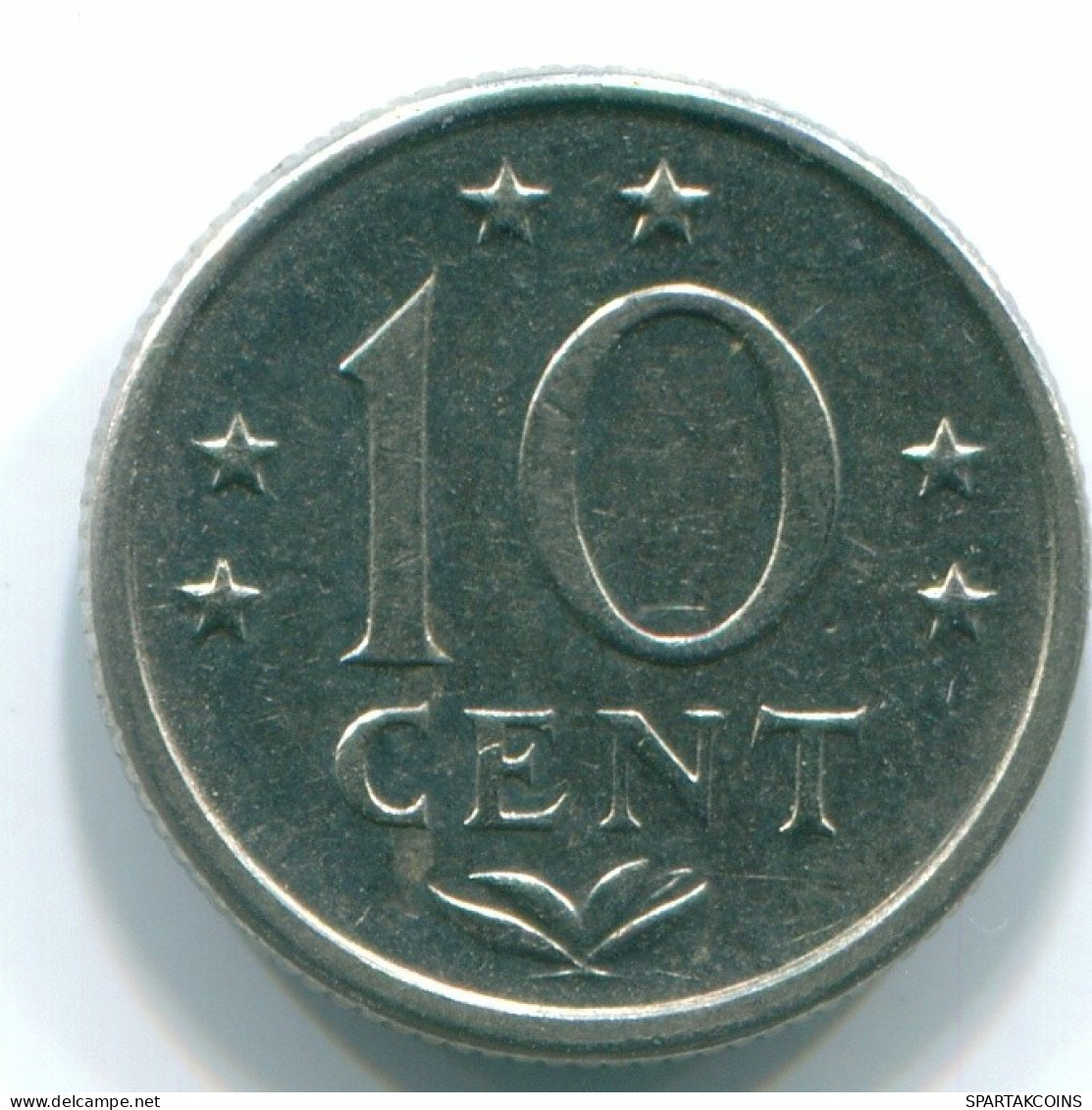 10 CENTS 1980 NIEDERLÄNDISCHE ANTILLEN Nickel Koloniale Münze #S13742.D.A - Niederländische Antillen