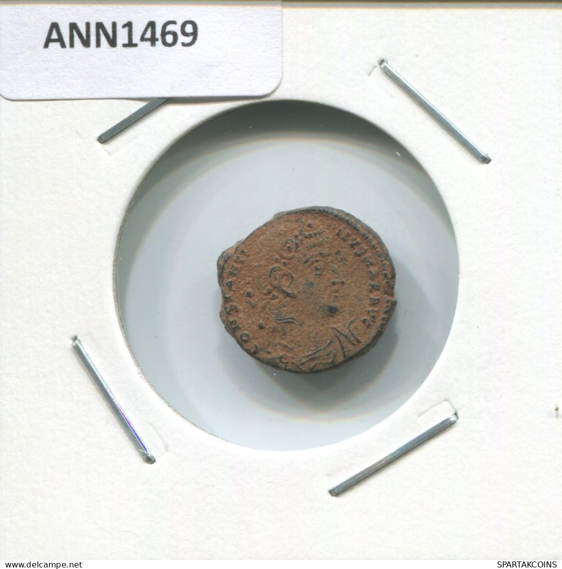 CONSTANTIUS II ANTIOCH SMAN AD347-348 GLORIA EXERCITVS 2.1g/16mm #ANN1469.10.U.A - The Christian Empire (307 AD Tot 363 AD)