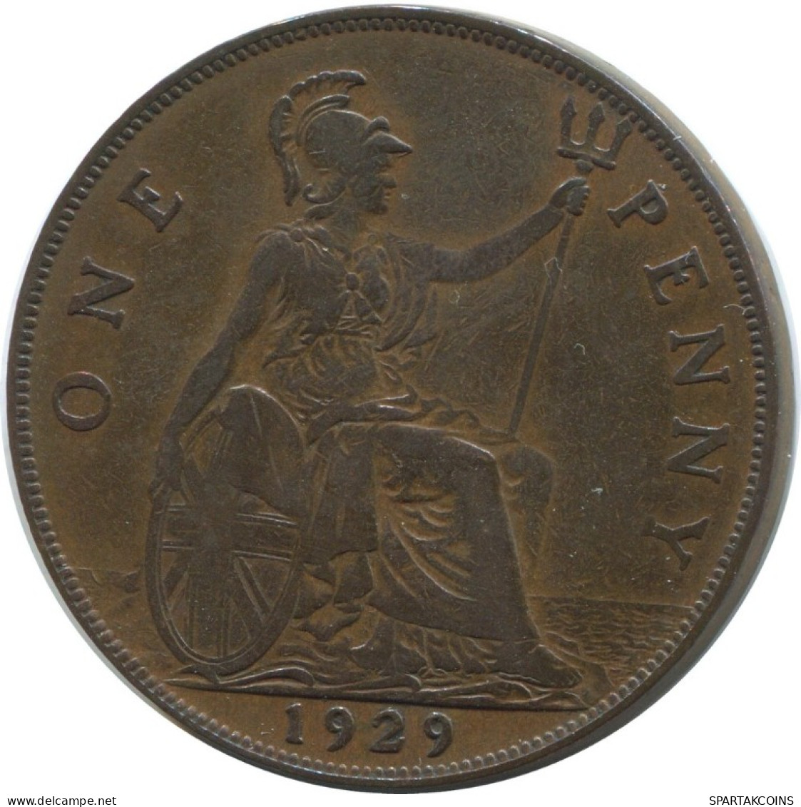PENNY 1929 UK GROßBRITANNIEN GREAT BRITAIN Münze #AG883.1.D.A - D. 1 Penny
