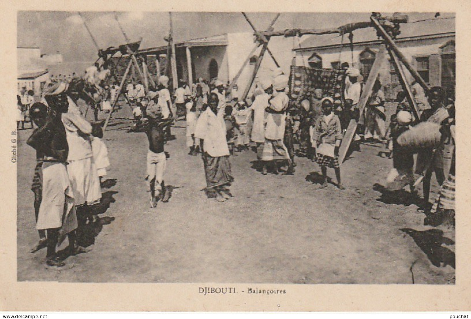 NE 16 - DJIBOUTI - BALANCOIRES - ANIMATION - 2 SCANS - Dschibuti
