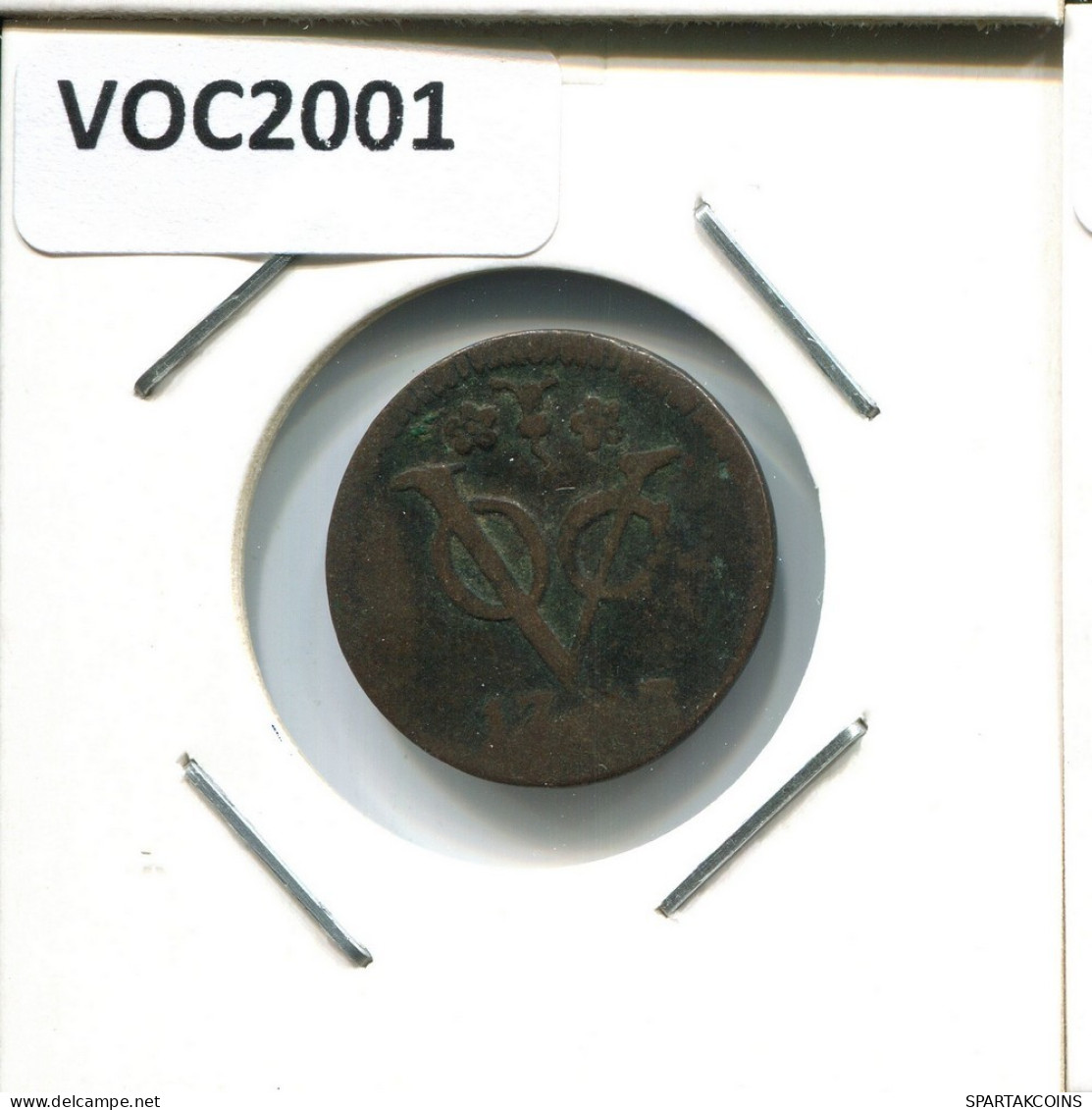 17?? WEST FRIESLAND VOC DUIT NETHERLANDS INDIES Koloniale Münze #VOC2001.10.U.A - Indes Néerlandaises