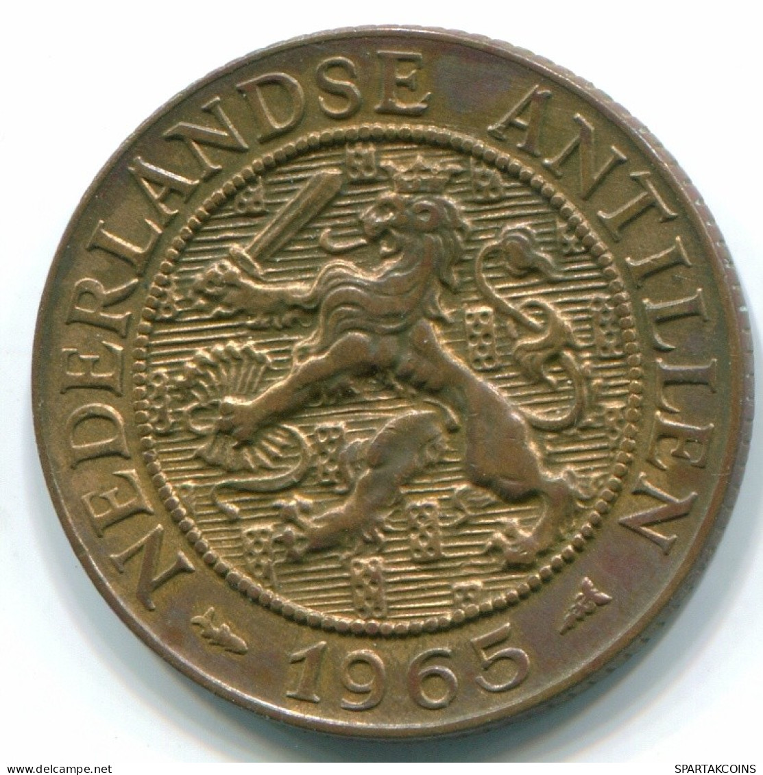 2 1/2 CENT 1965 CURACAO Netherlands Bronze Colonial Coin #S10219.U.A - Curacao