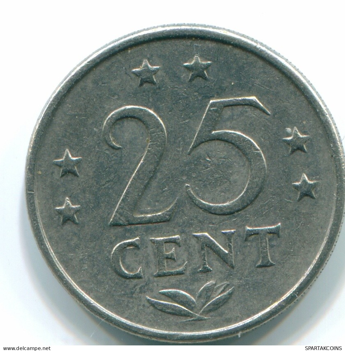 25 CENTS 1971 ANTILLAS NEERLANDESAS Nickel Colonial Moneda #S11526.E.A - Niederländische Antillen