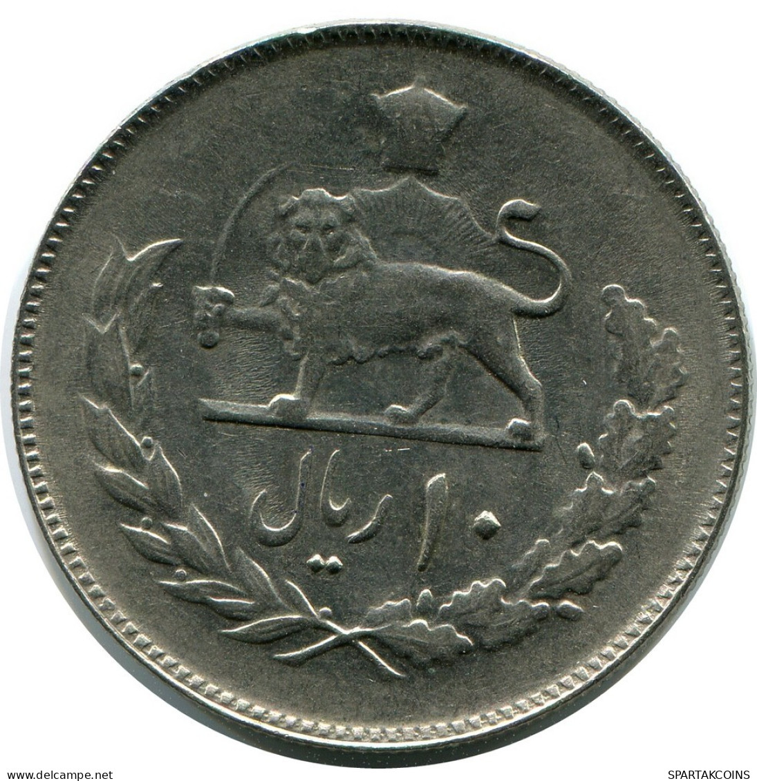 IRANÍ 10 RIALS 1973 / 1352 Islámico Moneda #AP998.E.A - Iran