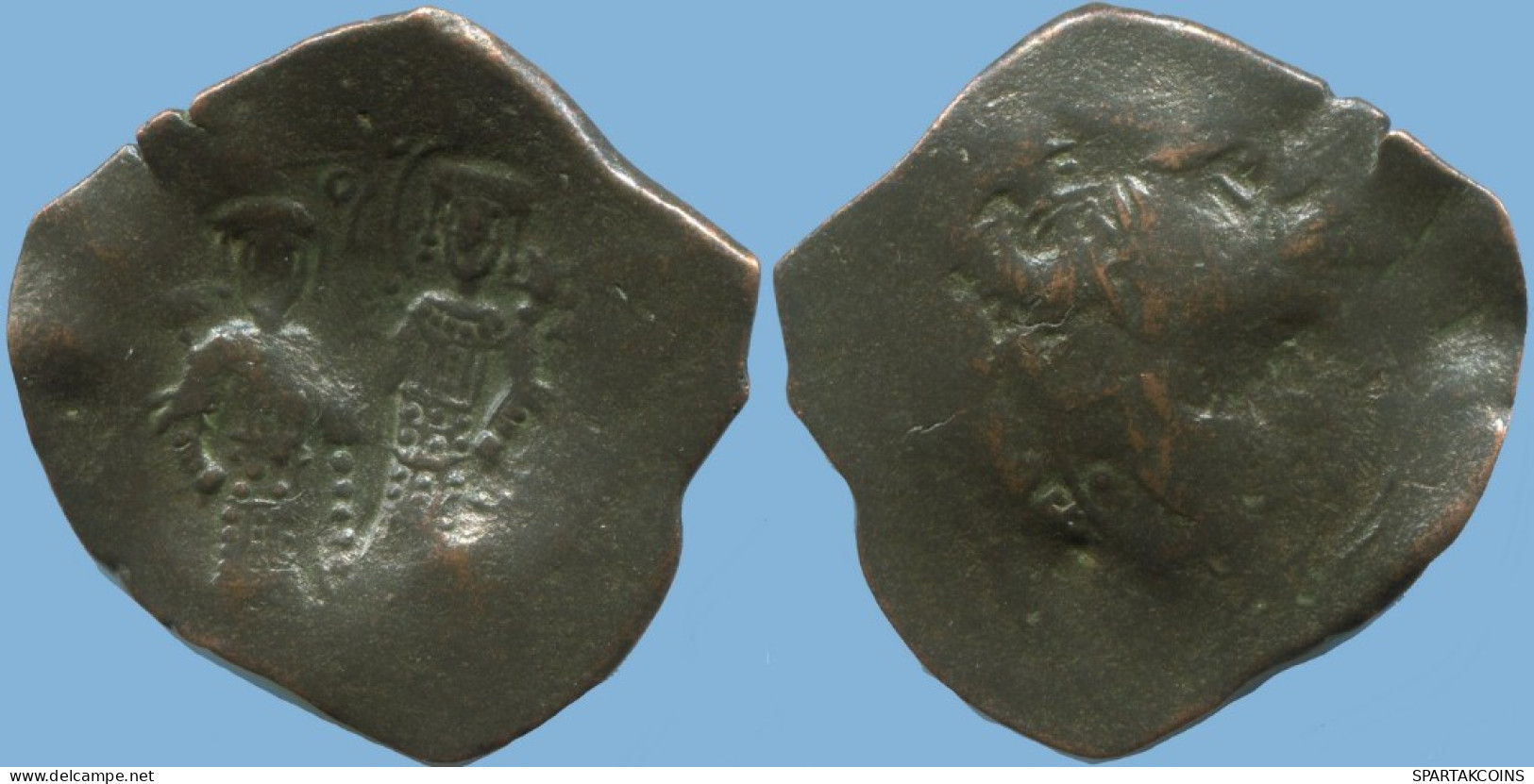 ALEXIOS III ANGELOS ASPRON TRACHY BILLON BYZANTINE Moneda 2.8g/26mm #AB451.9.E.A - Bizantine