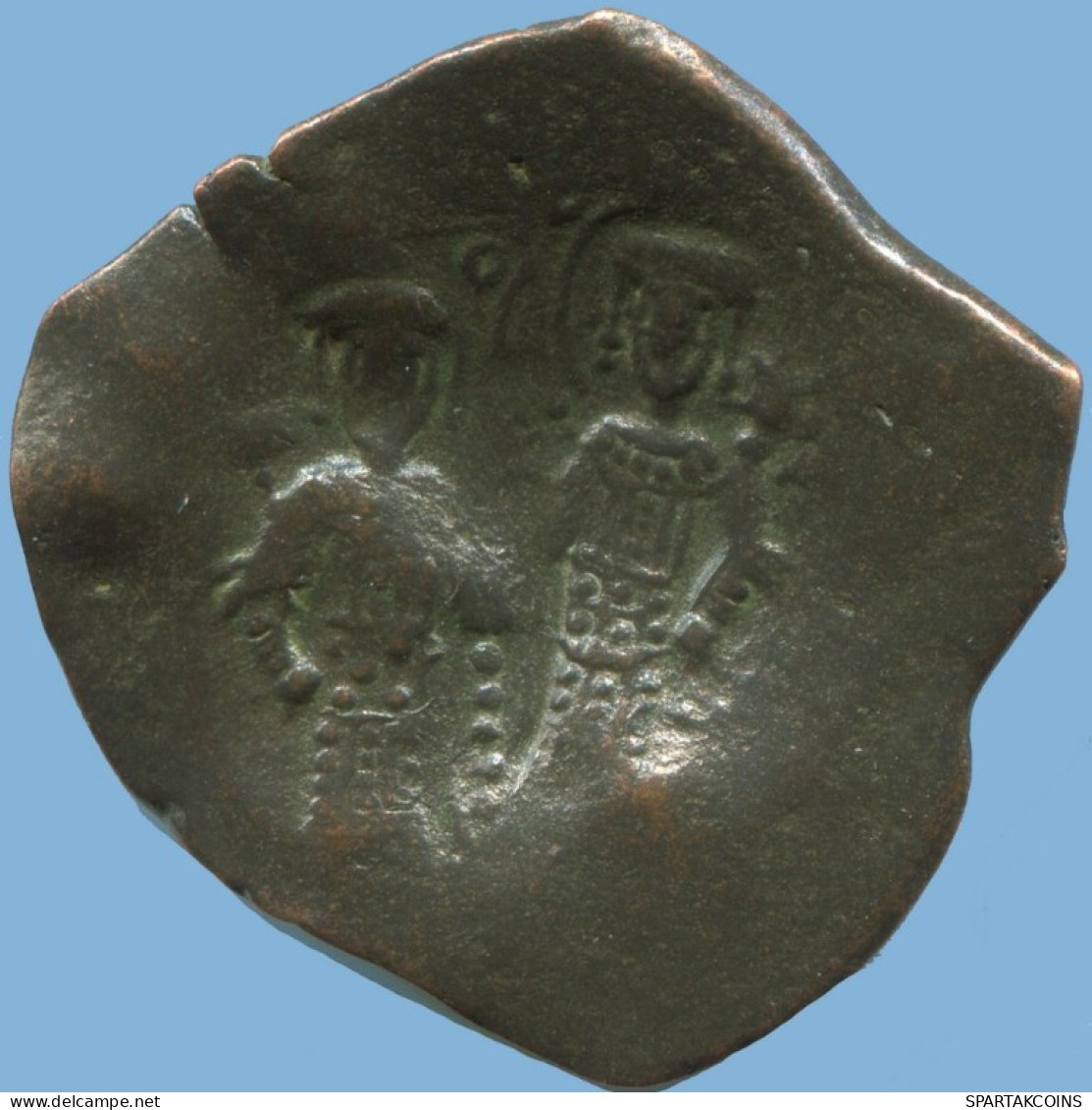ALEXIOS III ANGELOS ASPRON TRACHY BILLON BYZANTINE Moneda 2.8g/26mm #AB451.9.E.A - Bizantinas