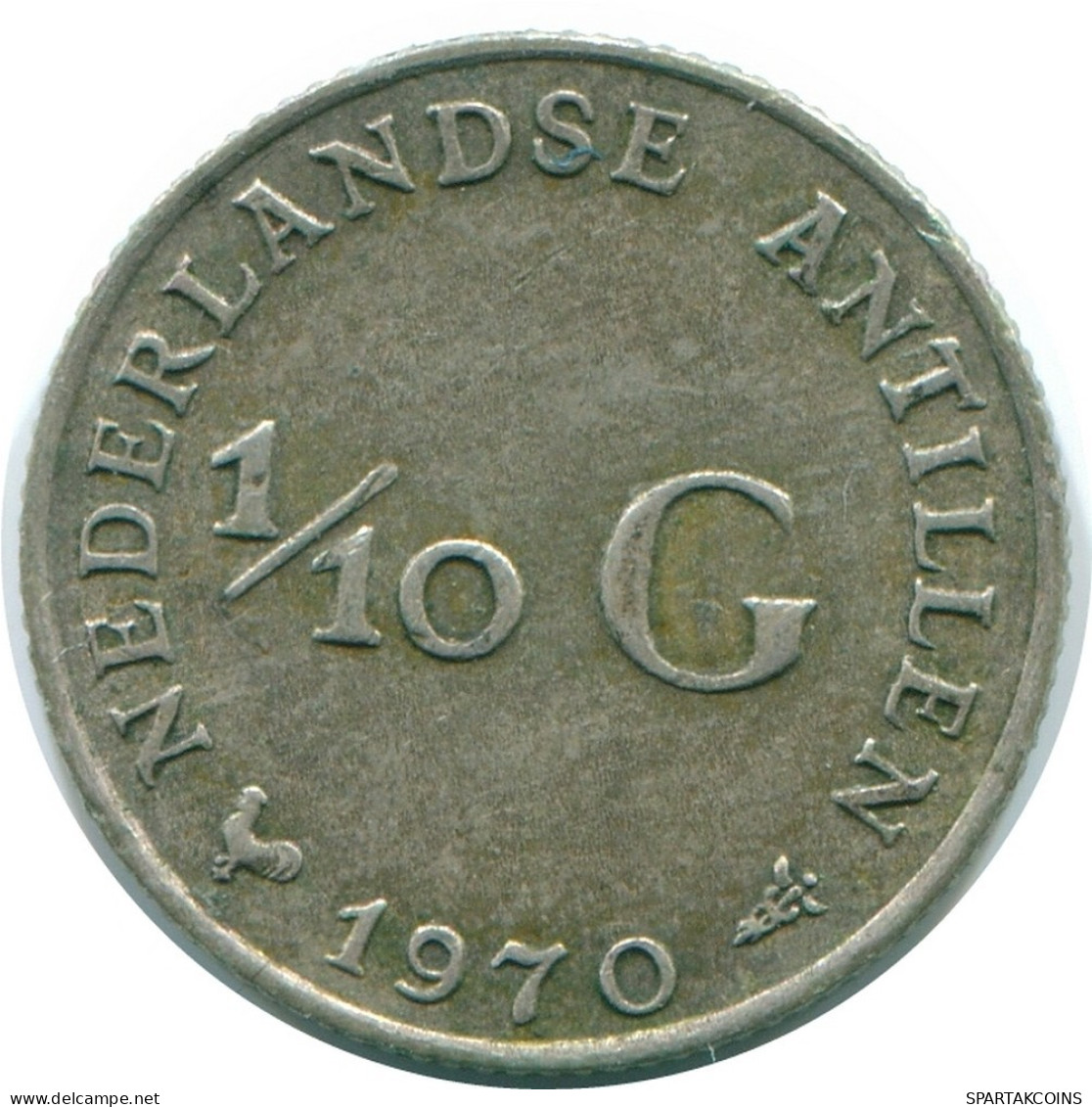 1/10 GULDEN 1970 ANTILLES NÉERLANDAISES ARGENT Colonial Pièce #NL13067.3.F.A - Niederländische Antillen