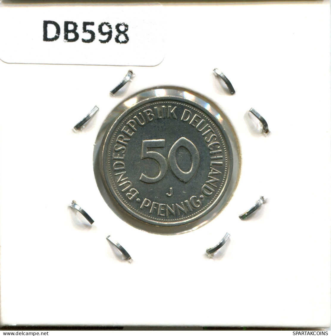 50 PFENNIG 1980 J WEST & UNIFIED GERMANY Coin #DB598.U.A - 50 Pfennig