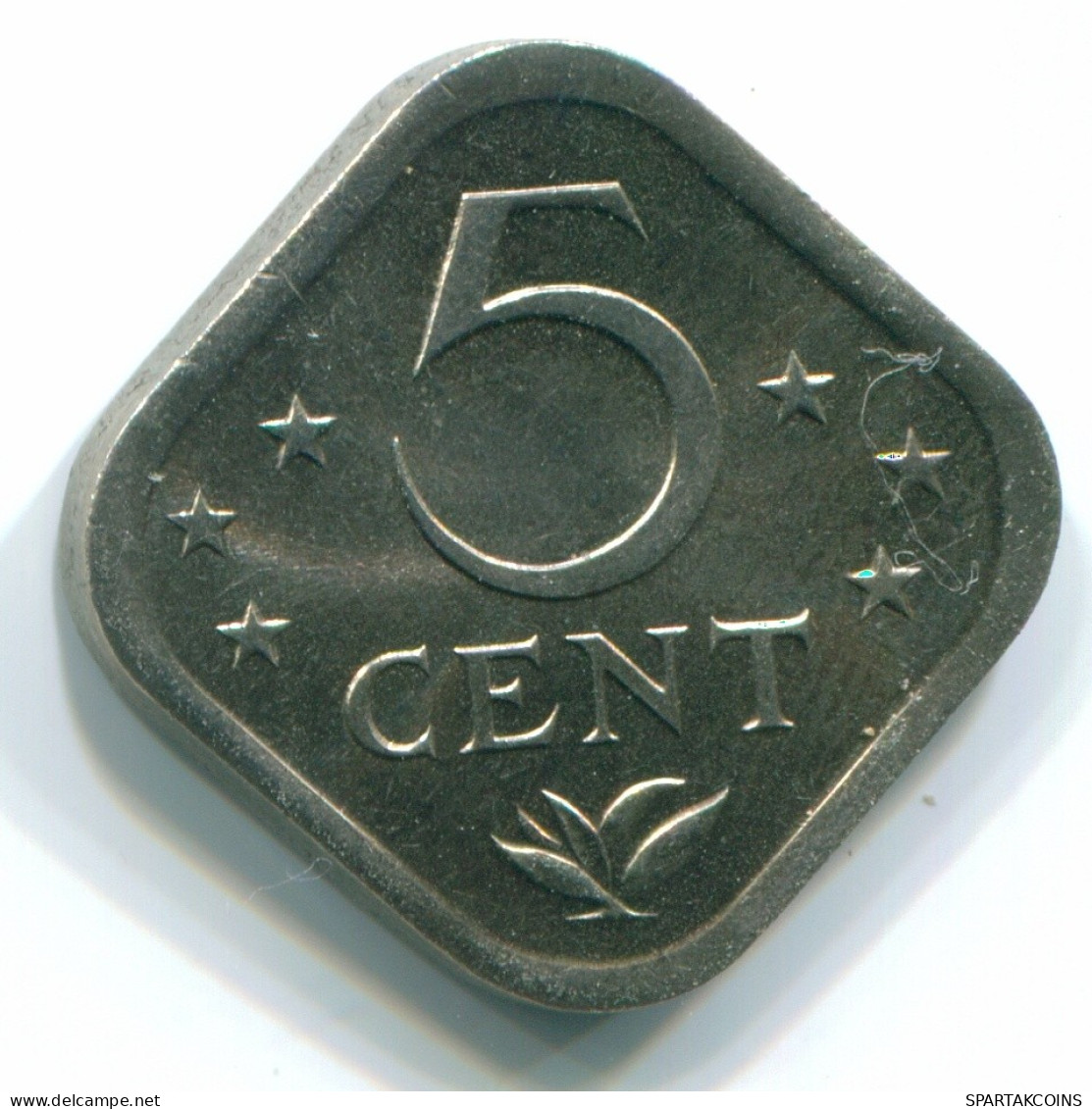 5 CENTS 1980 NETHERLANDS ANTILLES Nickel Colonial Coin #S12320.U.A - Niederländische Antillen