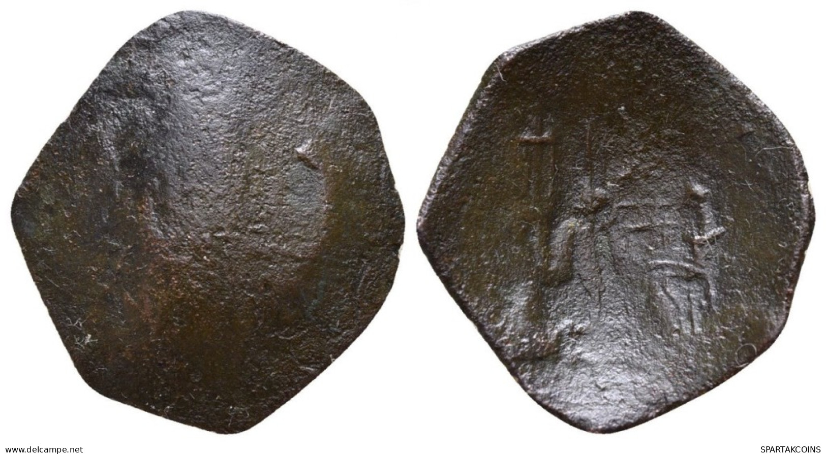 Byzantine Bronze Trachy 1.02g/20mm #ANT1011.5.E.A - Byzantinische Münzen