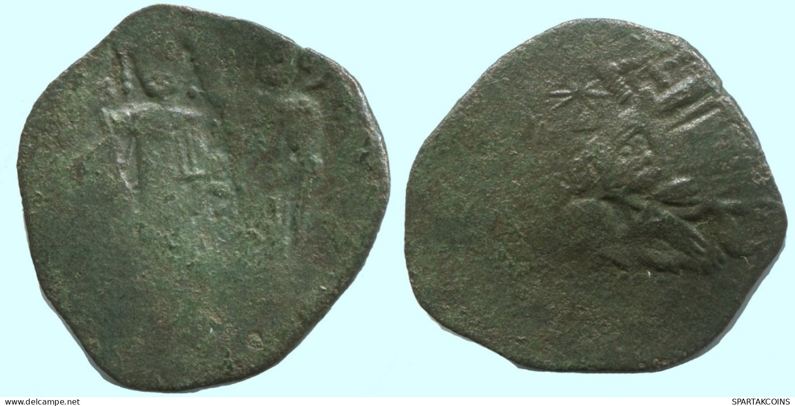 Auténtico Original Antiguo BYZANTINE IMPERIO Trachy Moneda 1.8g/21mm #AG627.4.E.A - Bizantine