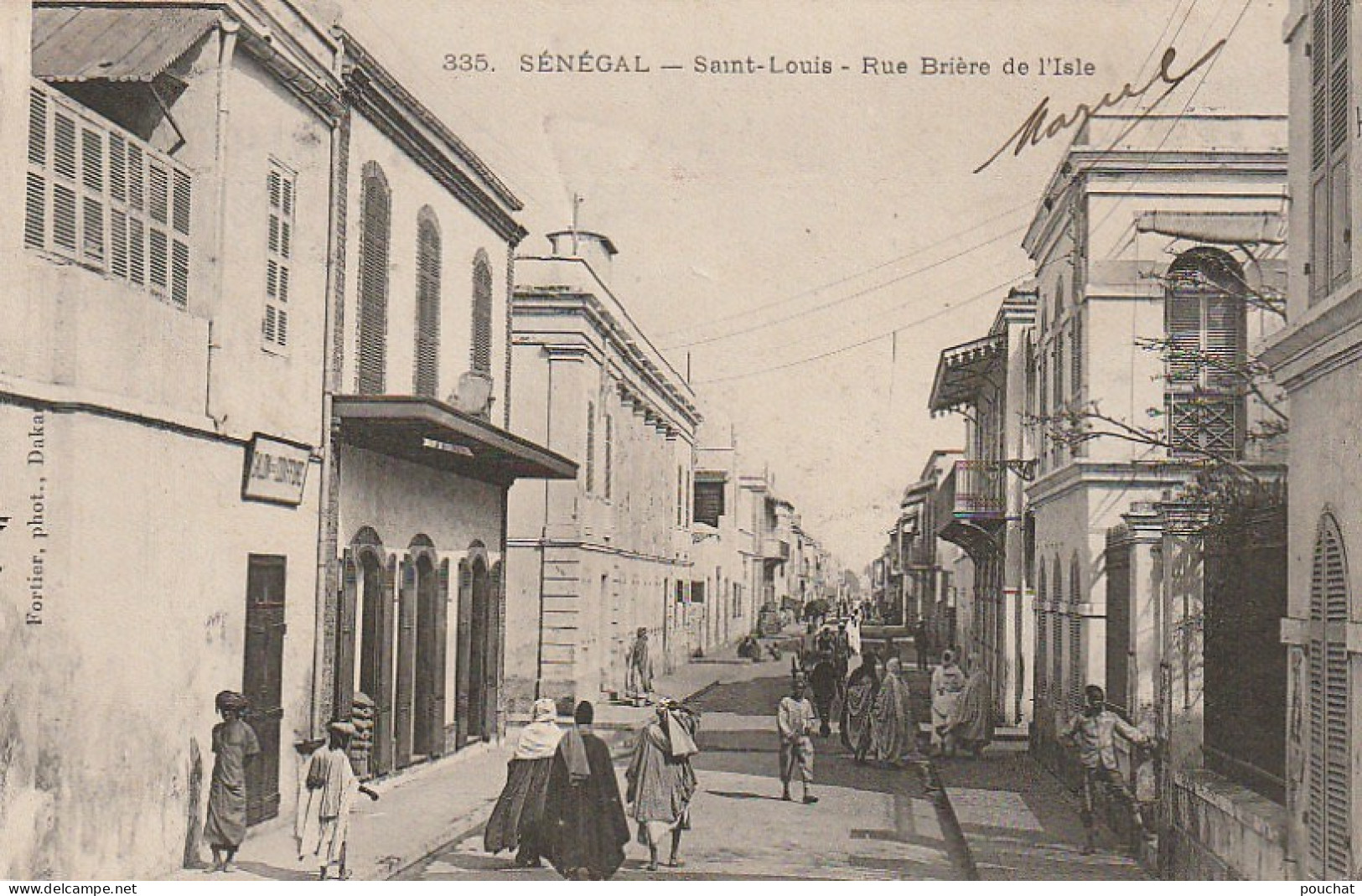 NE 17 - SENEGAL - SAINT LOUIS - RUE BRIERE DE L' ISLE - ANIMATION - 2 SCANS - Sénégal