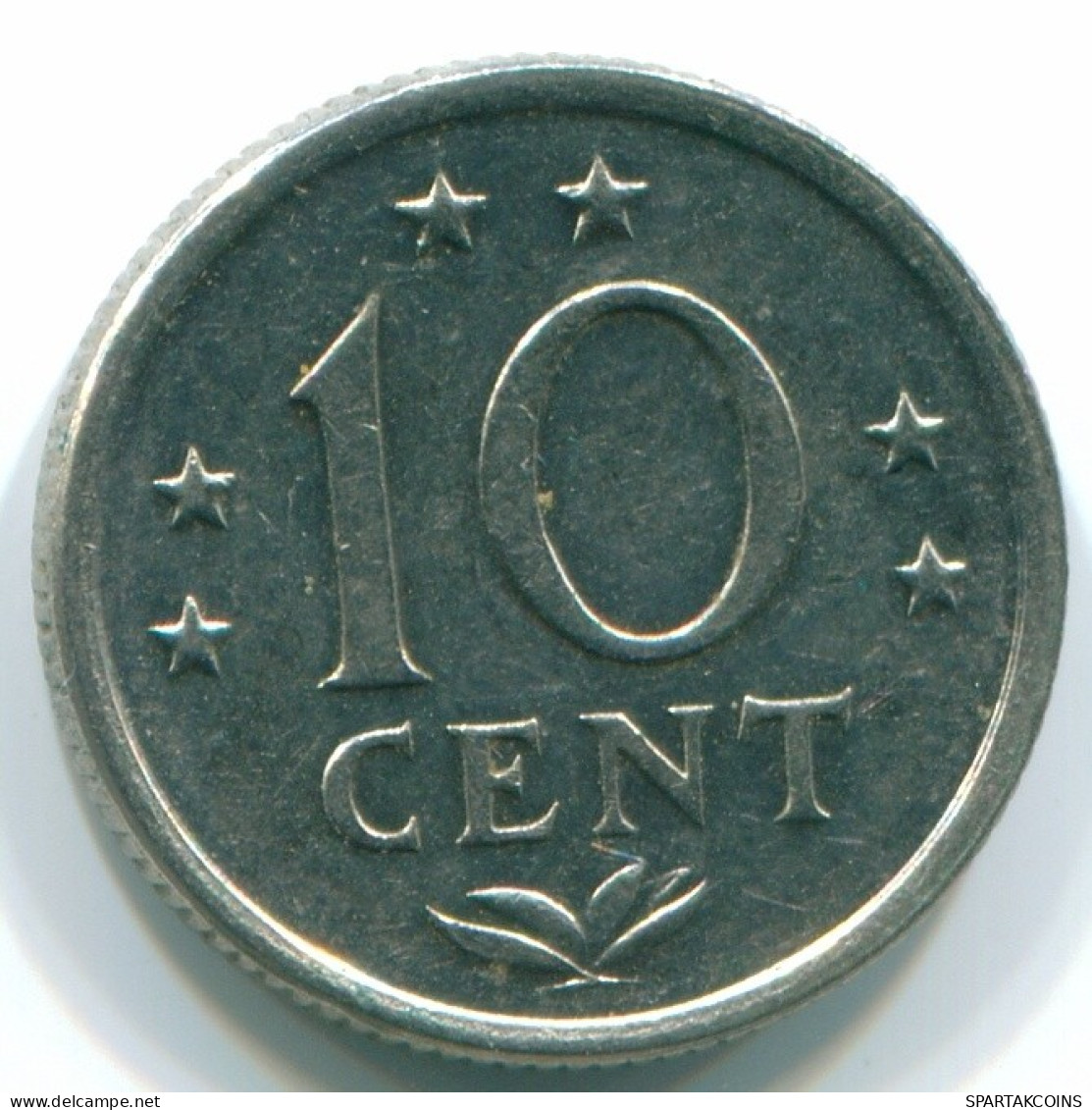 10 CENTS 1971 ANTILLES NÉERLANDAISES Nickel Colonial Pièce #S13427.F.A - Antilles Néerlandaises