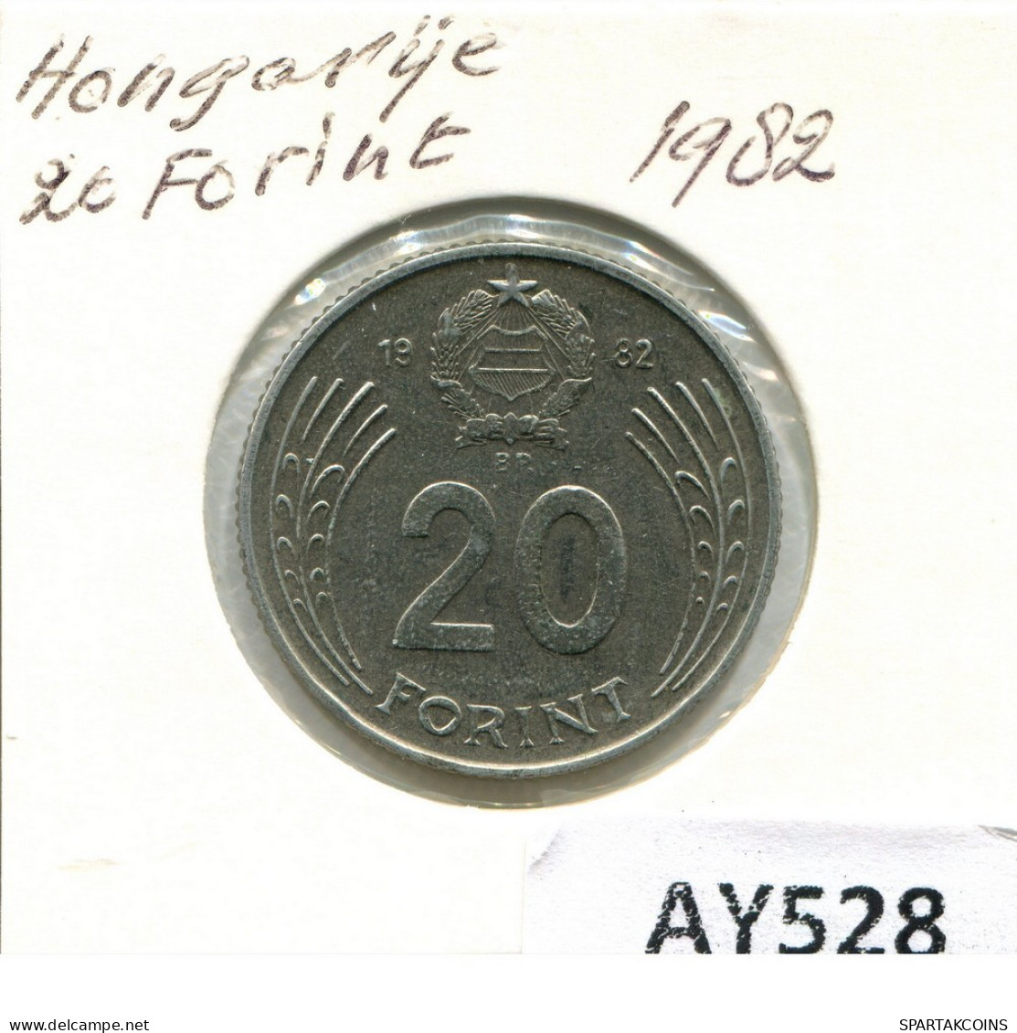 20 FORINT 1982 HUNGRÍA HUNGARY Moneda #AY528.E.A - Hongarije