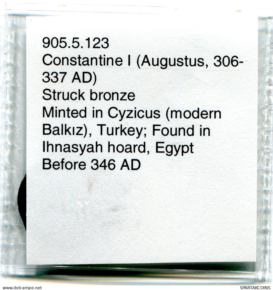 CONSTANTINE I MINTED IN CYZICUS FOUND IN IHNASYAH HOARD EGYPT #ANC11003.14.F.A - The Christian Empire (307 AD Tot 363 AD)