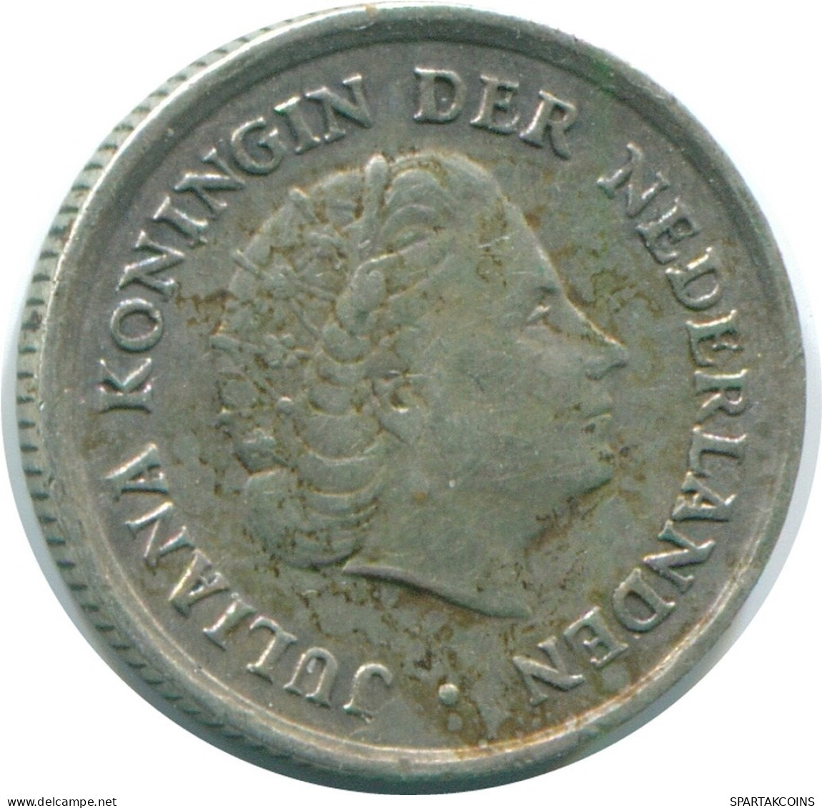 1/10 GULDEN 1966 NETHERLANDS ANTILLES SILVER Colonial Coin #NL12860.3.U.A - Niederländische Antillen