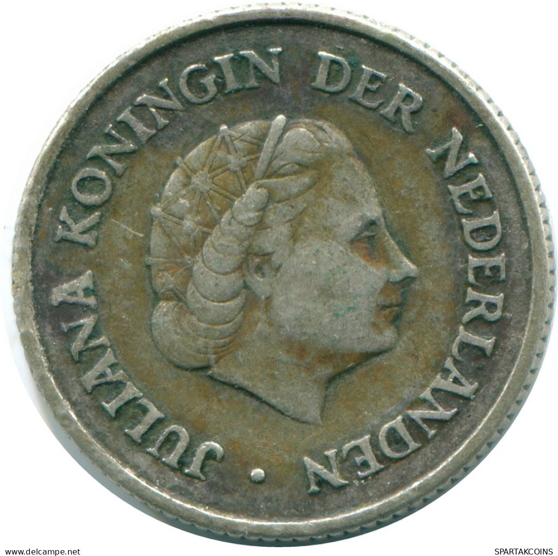 1/4 GULDEN 1962 NIEDERLÄNDISCHE ANTILLEN SILBER Koloniale Münze #NL11160.4.D.A - Niederländische Antillen