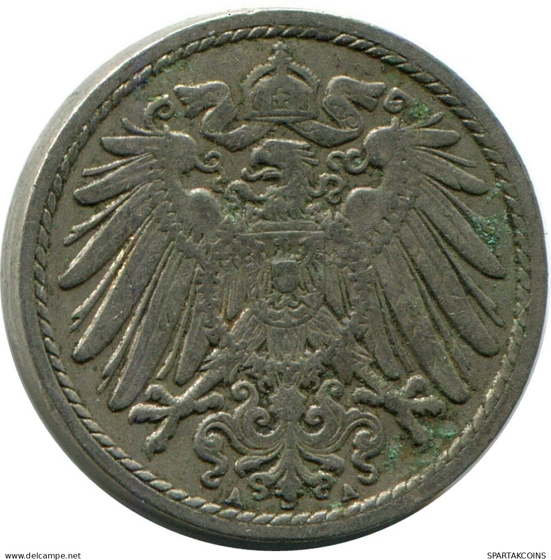 5 PFENNIG 1910 A DEUTSCHLAND Münze GERMANY #DB250.D.A - 5 Pfennig