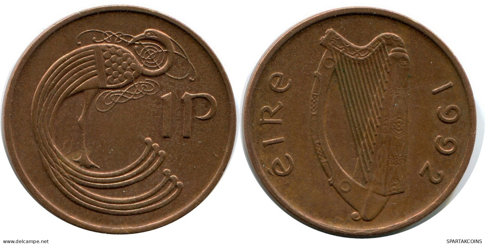 1 PENNY 1992 IRLAND IRELAND Münze #AY667.D.A - Ierland