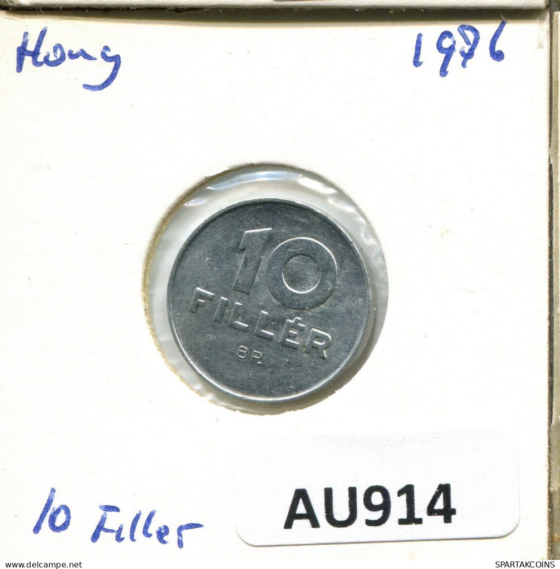 10 FILLER 1986 HUNGRÍA HUNGARY Moneda #AU914.E.A - Hongarije