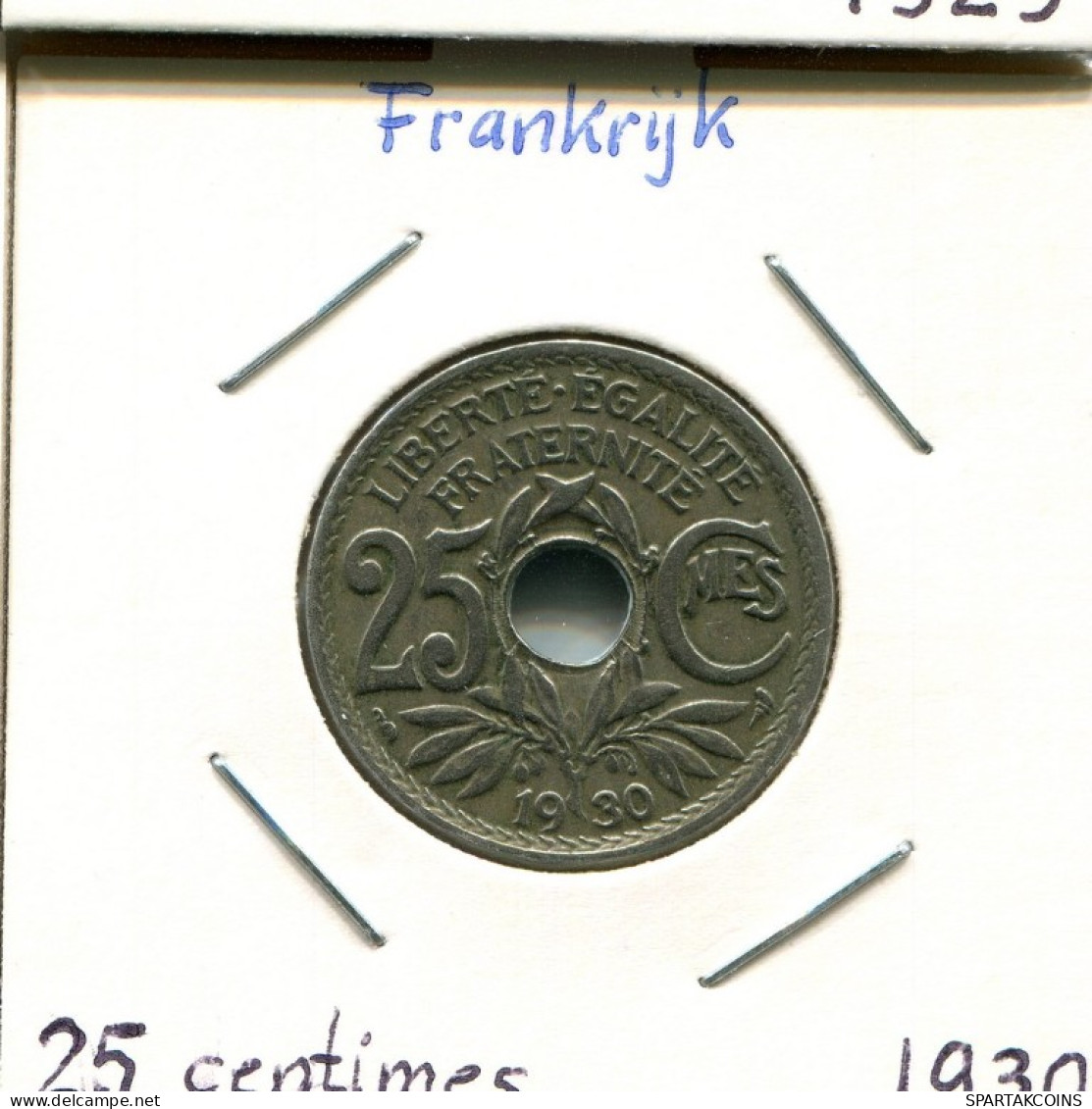 25 CENTIMES 1930 FRANKREICH FRANCE Französisch Münze #AM208.D.A - 25 Centimes