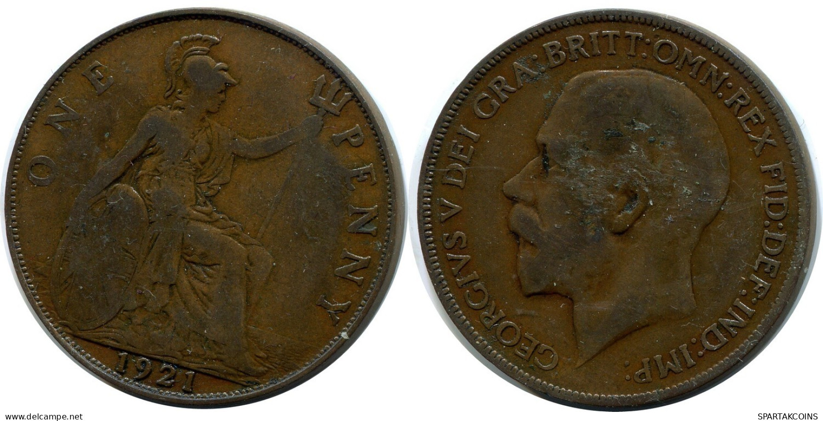 PENNY 1921 UK GBAN BRETAÑA GREAT BRITAIN Moneda #AZ713.E.A - D. 1 Penny