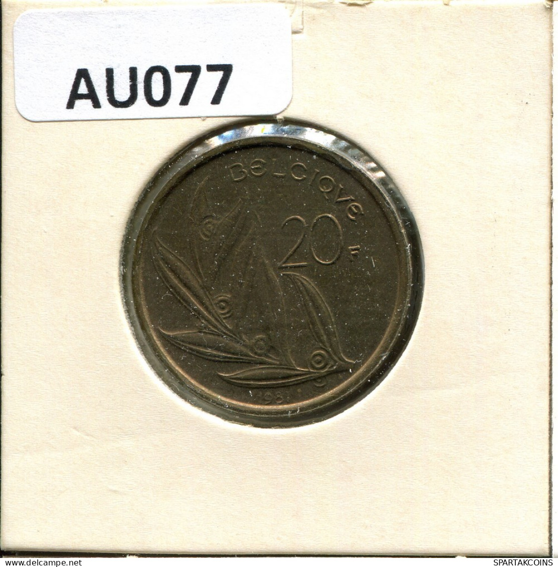 20 FRANCS 1981 FRENCH Text BELGIUM Coin #AU077.U.A - 20 Francs