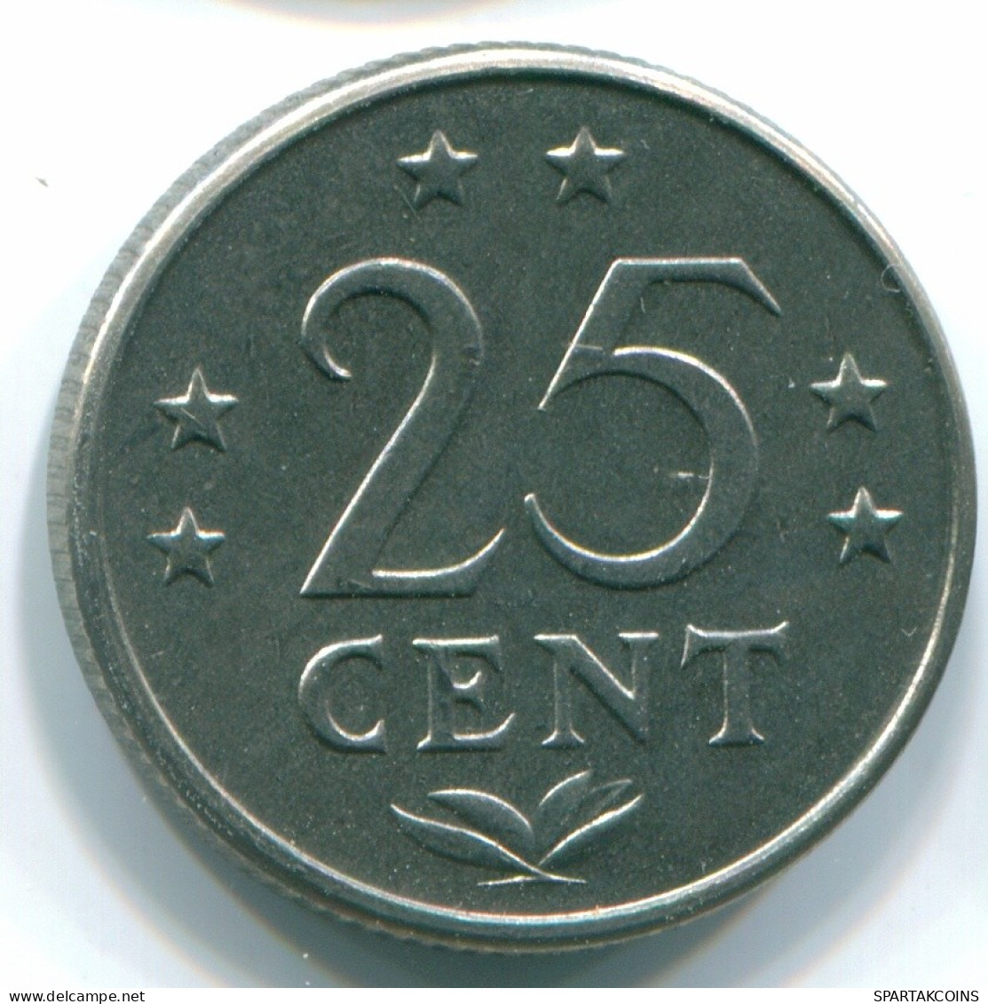 25 CENTS 1970 ANTILLAS NEERLANDESAS Nickel Colonial Moneda #S11463.E.A - Niederländische Antillen