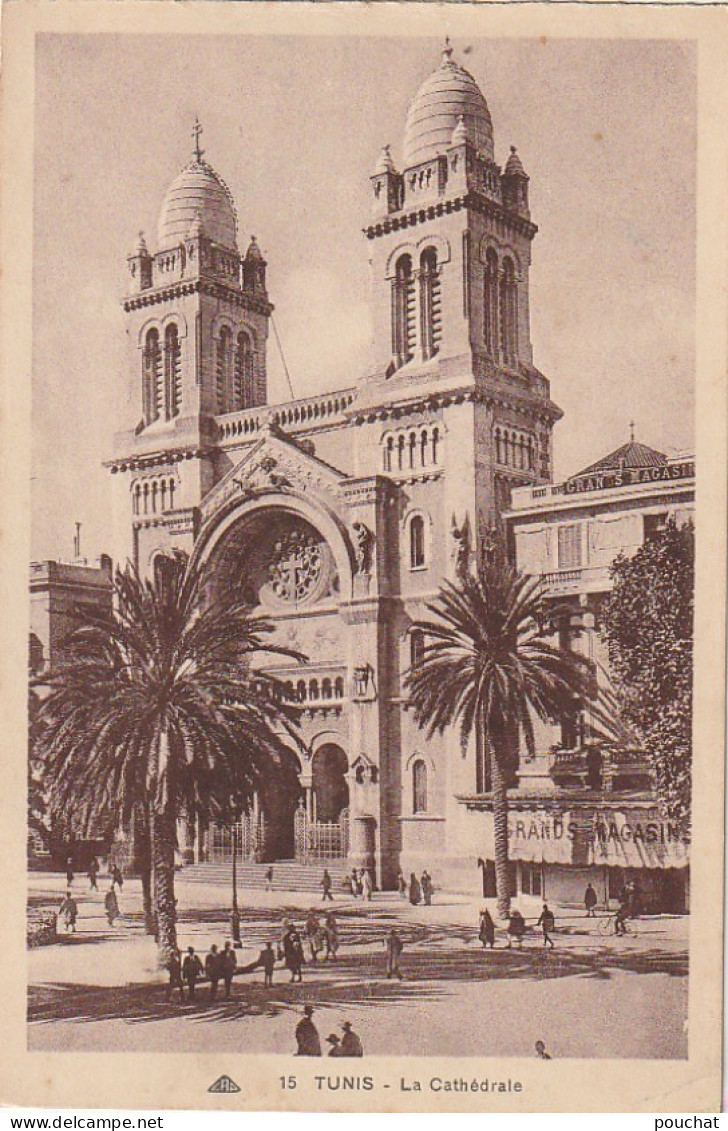 NE 19 - TUNISIE - TUNIS - LA CATHEDRALE - 2 SCANS - Tunisia