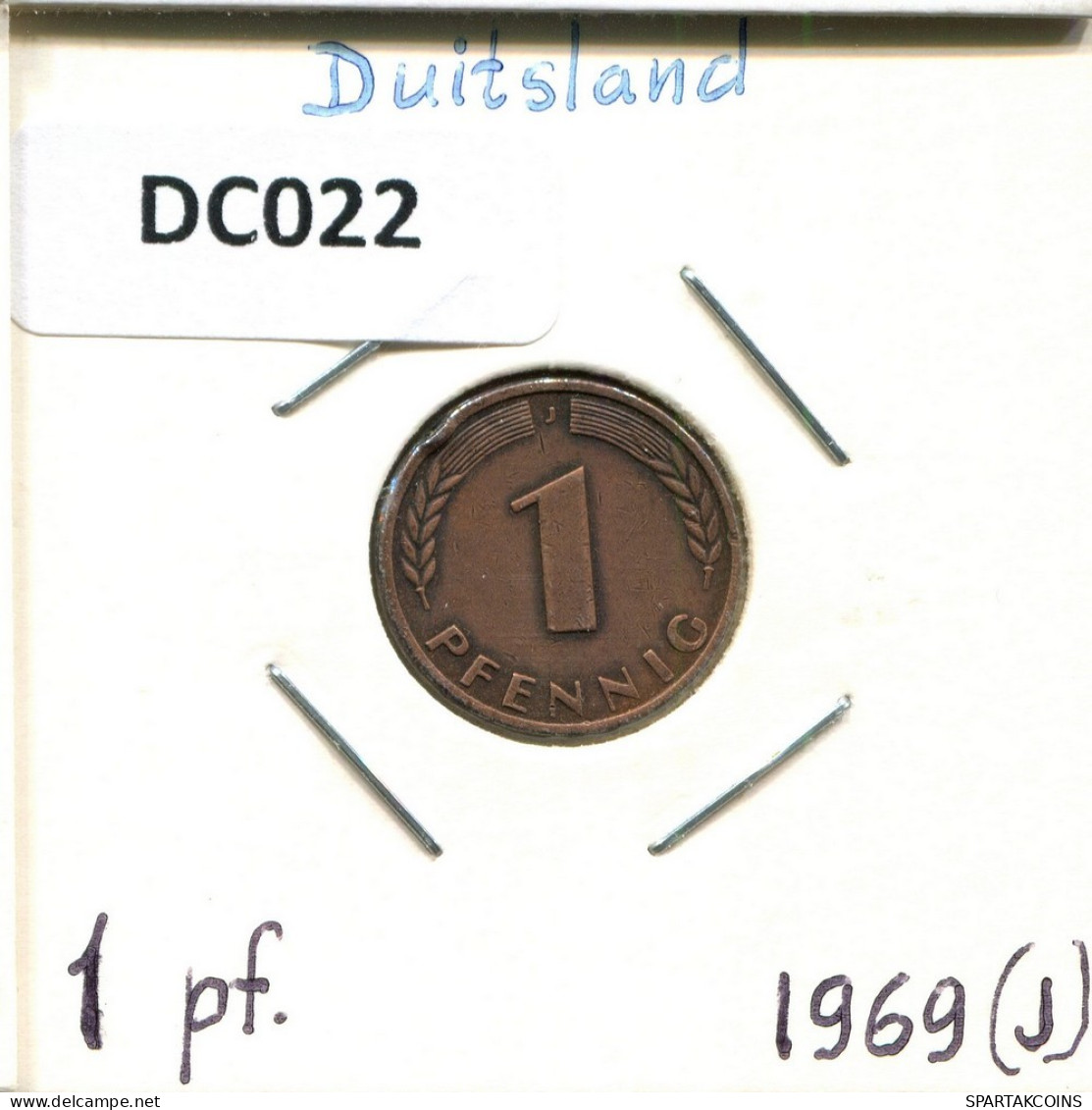 1 PFENNIG 1969 J BRD DEUTSCHLAND Münze GERMANY #DC022.D.A - 1 Pfennig