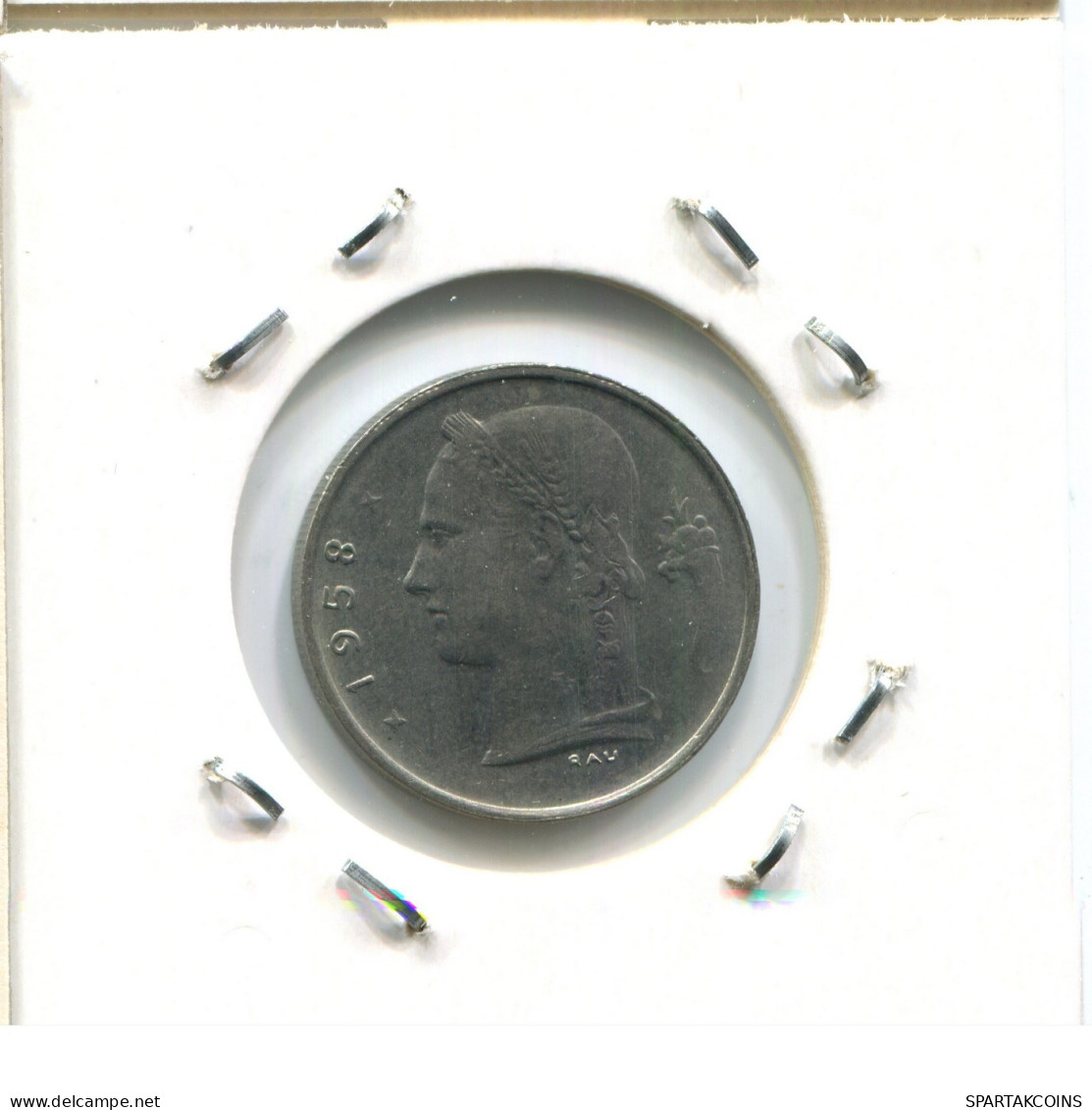 1 FRANC 1958 Französisch Text BELGIEN BELGIUM Münze #AW888.D.A - 1 Franc